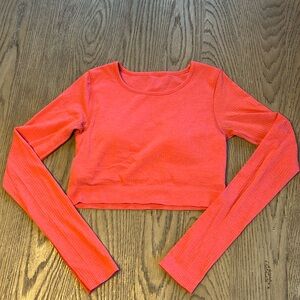 Lululemon Ebb To Street Long Sleeve Shirt size 8 Coral